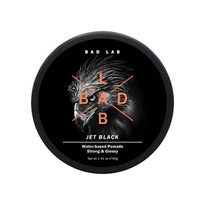 Bad Lab Jet Black Water-based Pomade, Strong & Glossy 40 gm - Pomades