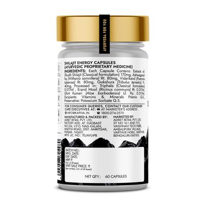 Kapiva Activ Foods Shilajit Energy Capsules 60's - Speciality Medicines
