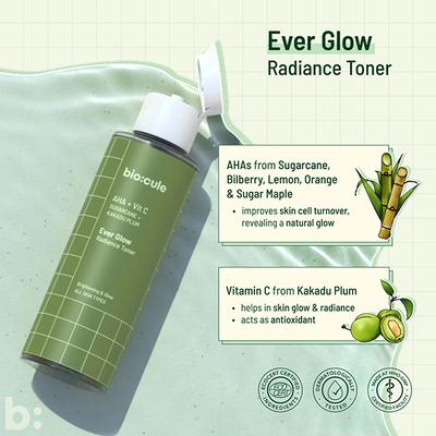 Biocule Ever Glow Radiance Toner For Brightening & Glow, With Vitamin C & Aha 30 ml - Toners
