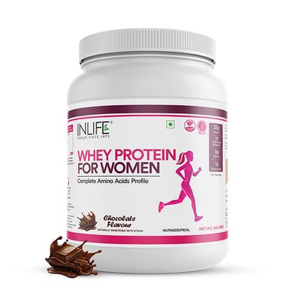 Inlife Whey Protein Powder for Women - Chocolate Flavour 500 gm - Whey Proteins