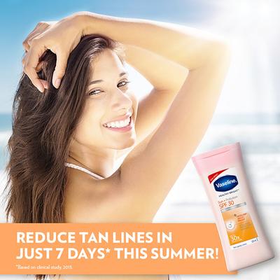 Vaseline Healthy Bright Sun + Pollution Protection SPF 30 Vaseline Jelly PA+++ Multi- Vitamin UV Body Lotion 100ml - Lotions & Creams