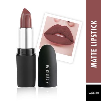 Swiss Beauty Pure Matte Lipstick - (Hazelnut) 3.8 gm - Lipsticks