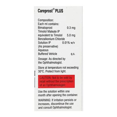 Careprost Plus Eye Drops 3ml - Glaucoma-Ant