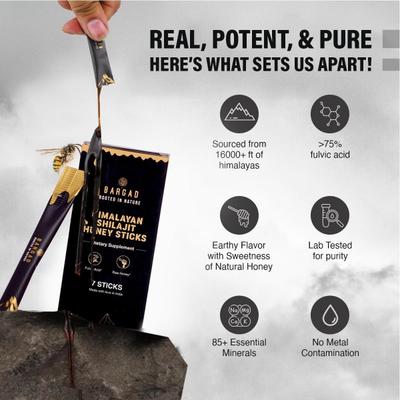 Bargad Himalayan Shilajit Honey Sticks - Classic Flavour 7's - Speciality Medicines