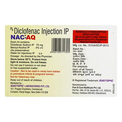 NAC AQ Injection 1ml - Pain relief-Nsa