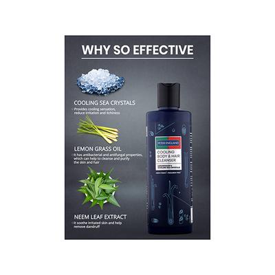 Peter England Cooling Body & Hair Cleanser 250 ml - Shower Gels & Body Wash