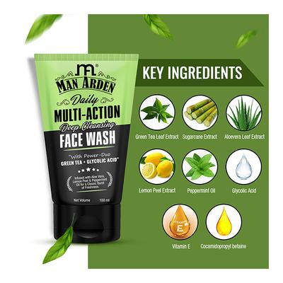 Man Arden Daily Multi-Action Deep Cleansing Face Wash 100 ml - Face Washes