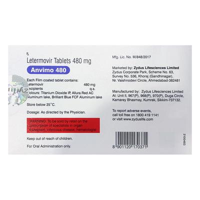 ANVIMO 480 Tablet 10's - Viral infections-Ant