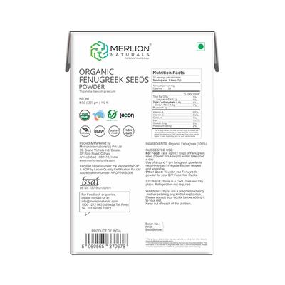 Merlion Naturals Organic Fenugreek Seed Powder 227 gm - Face Packs