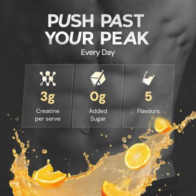 Nutrabay Gold Micronized Creatine Monohydrate Powder - Orange 120 g - Workout Essentials