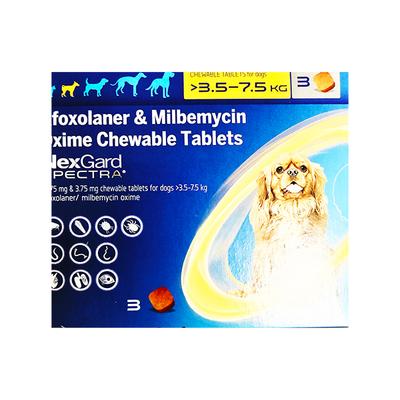 NEXGARD SPECTRA 3.5 - 7.5 KG FOR DOGS (VET) Chewable Tablet 3's - Veterinary-Pharma