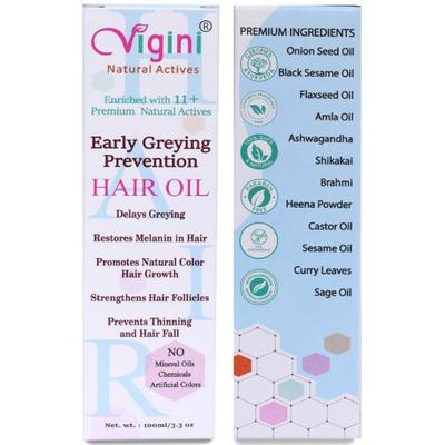 Vigini Early Greying Prevention Hair Oil 100 ml - Hair Oils