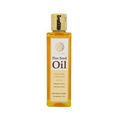 The Pure Story Flax Seed Oil Pure Natural, Extra Virgin Cold Pressed 100ml - Face Oils