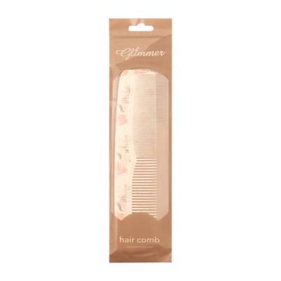 Glimmer Comb Printed 8 Inch White Flowers 1's - Hair Combs