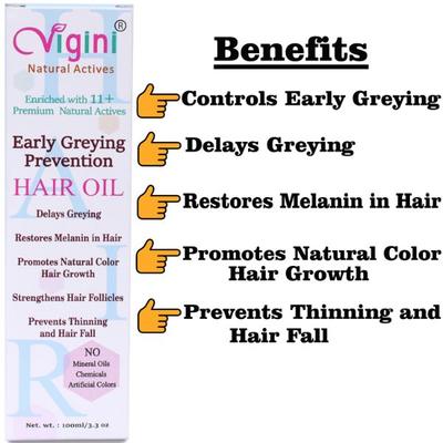 Vigini Early Greying Prevention Hair Oil 100 ml - Hair Oils