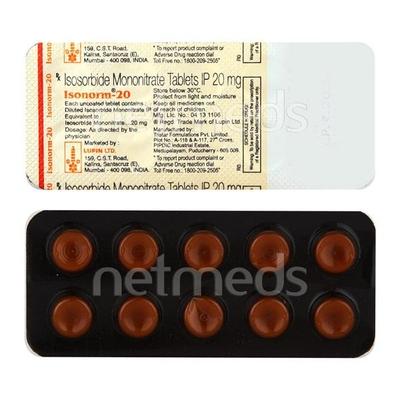 Isonorm 20mg Tablet 10'S - Angina