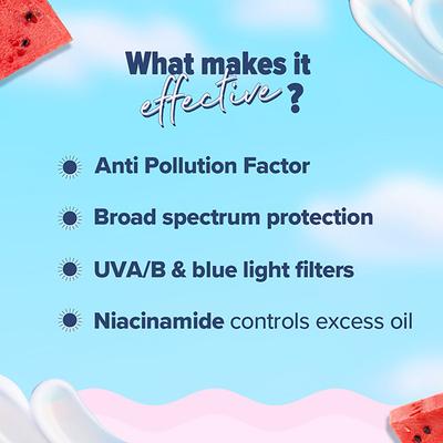 Aqualogica Radiance + Dewy Sunscreen With Watermelon & Niacinamide With SPF 50 & Pa +++ 80 gm - Body Sunscreen