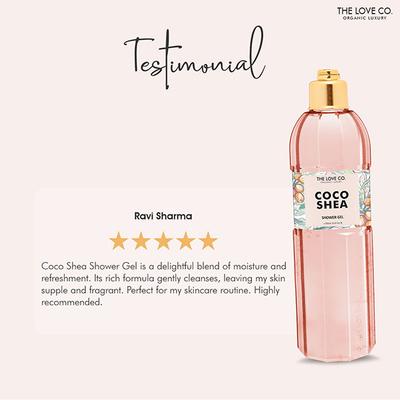 The Love Co. Luxury Coco Shea Body Wash for Women - Luxury Shower Gel for Men - Bath & Body Care Essentials - For All Skin Types 250 ml - Shower Gels & Body Wash