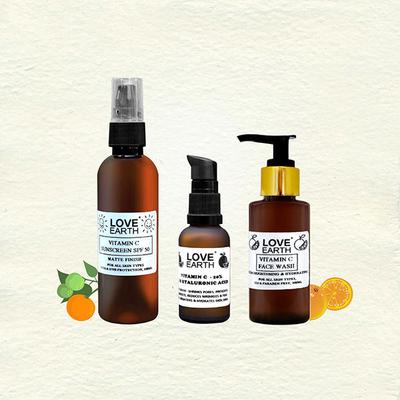 Love Earth Vitamin C Kit With Vitamin C & E 1's - Lotions & Creams