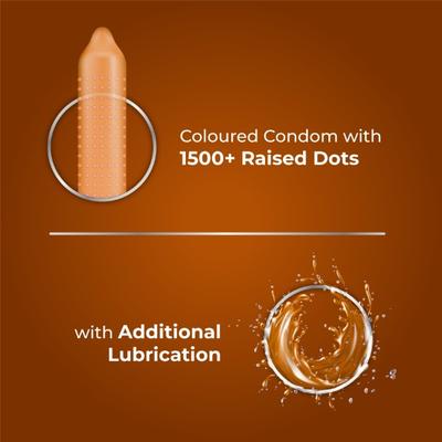 Skore 1500+ Raised Dots Condoms - Chocolate 3's - Plain/Flavoured Condoms