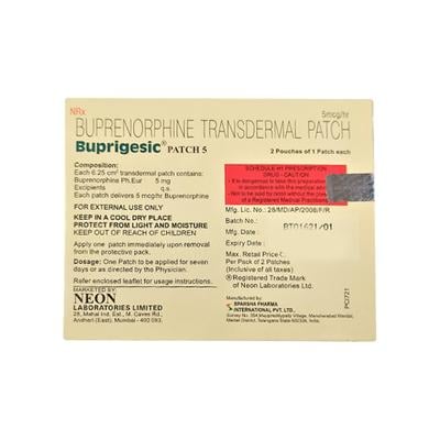 BUPRIGESIC 5 Patch 1's - Pain relief-Ana