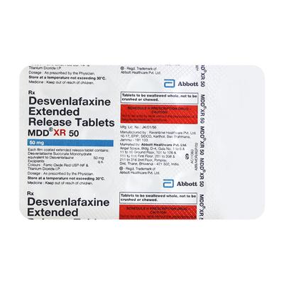 MDD XR 50mg Tablet 15's - Depression-Ant