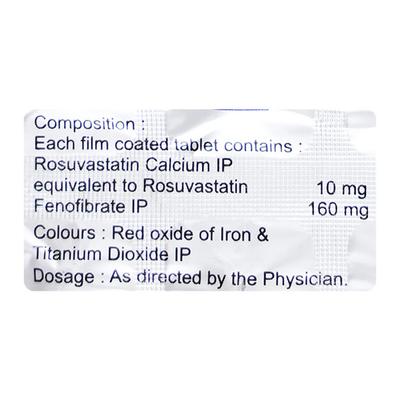 Rosufit F 10/160Mg Tablet 15's - High Cholesterol-Dys