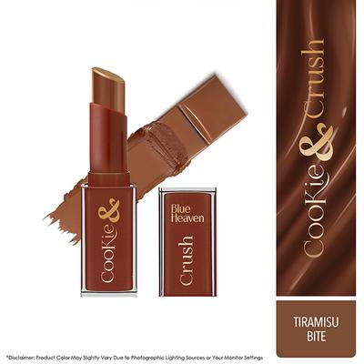 Blue Heaven Cookie & Crush Chocolate-Flavored Soft-Matte Lipstick, Tiramisu Bite 3.4 gm - Lipsticks