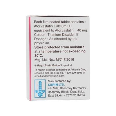 Tonact 40mg Tablet 15'S - High Cholesterol-Dys