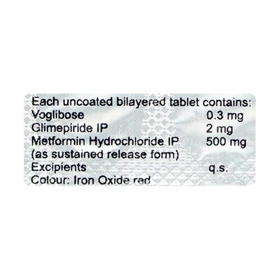 VOGLIAID GM 2/0.3 Tablet 10's - Diabetes-Ant
