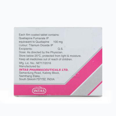 Qutan 100mg Tablet 10'S - Psychosis-Ans