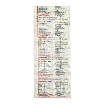 Formin Plus 1000mg Tablet 10'S - Diabetes-Ant