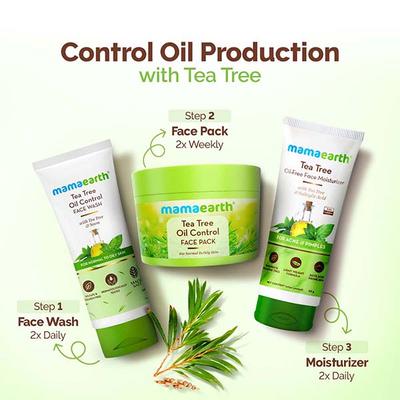 Mamaearth Tea Tree Oil Control Face Pack with Tea Tree & Salicylic Acid Normal to Oily Skin 200 gm - Face Packs