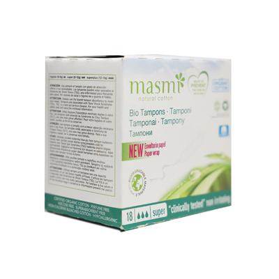 Masmi Natural Cotton New Cottonlock Tampons - Super 18's - Tampons