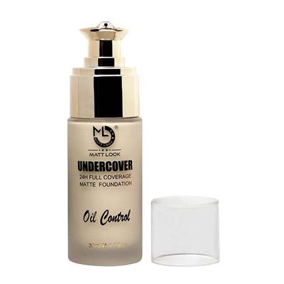 Matt Look Undercover 24H Full Coverage Matte Foundation, Oil Control 01 White Ivory 30ml - Foundation