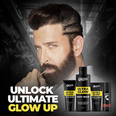Beardo Ultimate Glow Up Kit For Men Face Wash, Body Wash, Face Cream and Deo(50Ml + 100Ml + 60G + 40Ml) 1's - Face Washes