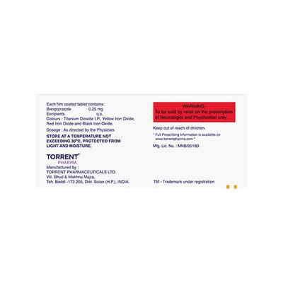 BREXILO 0.25 Tablet 10's - Schizophrenia-Aps