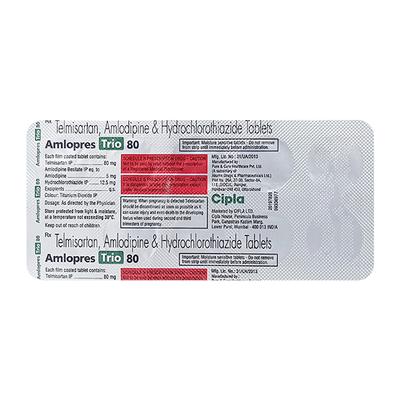 AMLOPRES TRIO 80 Tablet 10's - Hypertension-Ana