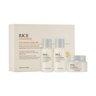 The Face Shop Rice & Ceramide Moisturizing Skincare Kit - Korean Beauty Travel Minis (3Pcs) 1's - Facial Kits