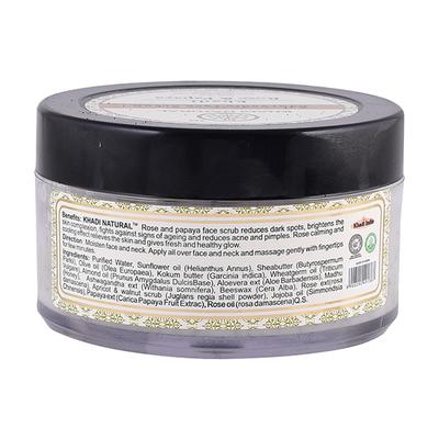 KHADI NATURAL ROSE & PAPAYA FACE SCRUB 50 gm - Face Scrubs