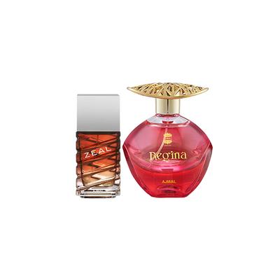 Ajmal Zeal EDP Aquatic Woody Perfume And Regina EDP Floral Fruity Perfume 200 ml - Perfumes (Edt/Edp)
