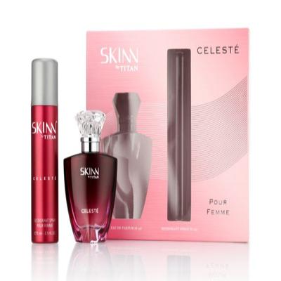 Skinn By Titan Celeste Coffret 50Ml Perfume And 75Ml Deodorant For Women 2's - Women Perfumes (Edt/Edp)