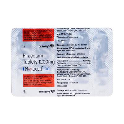 Nootropil 1200 Tablet 10'S - Nootropics And Neurotrophics