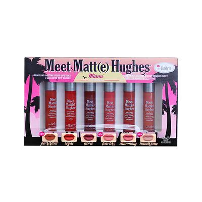 theBalm cosmetics Meet Matte Hughes 6-pc Mini Kit MIAMI Liquid Lipsticks 7.2 ml - Liquid Lipsticks