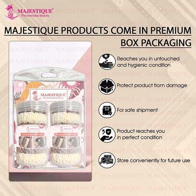 Majestique Soft Cotton Stretchable Rubber Band Hair Ties Ponytail Holder Hair Scrunchies Head Band - Multicolor 12's - Hair Clips/Bands