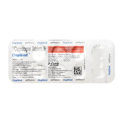 Clopikind 75mg Tablet 10'S - Blood Clot-Ant