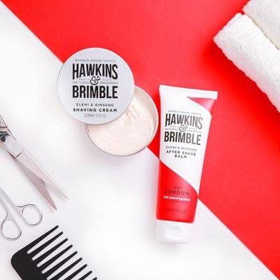 Hawkins & Brimble Shaving Set (Shaving Cream + After Shave Balm) 225 ml - Pre & Post Shaves