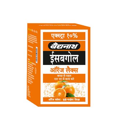 Baidyanath Isabgol Psyllium Husk Powder - Orange Lax 110 g - Digestive Care