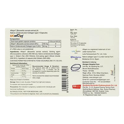 UC MOVE Capsule 10's - Supplements-Vam