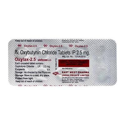 Oxylax 2.5mg Tablet 10'S - Bladder And Prostate Disorders-Dru